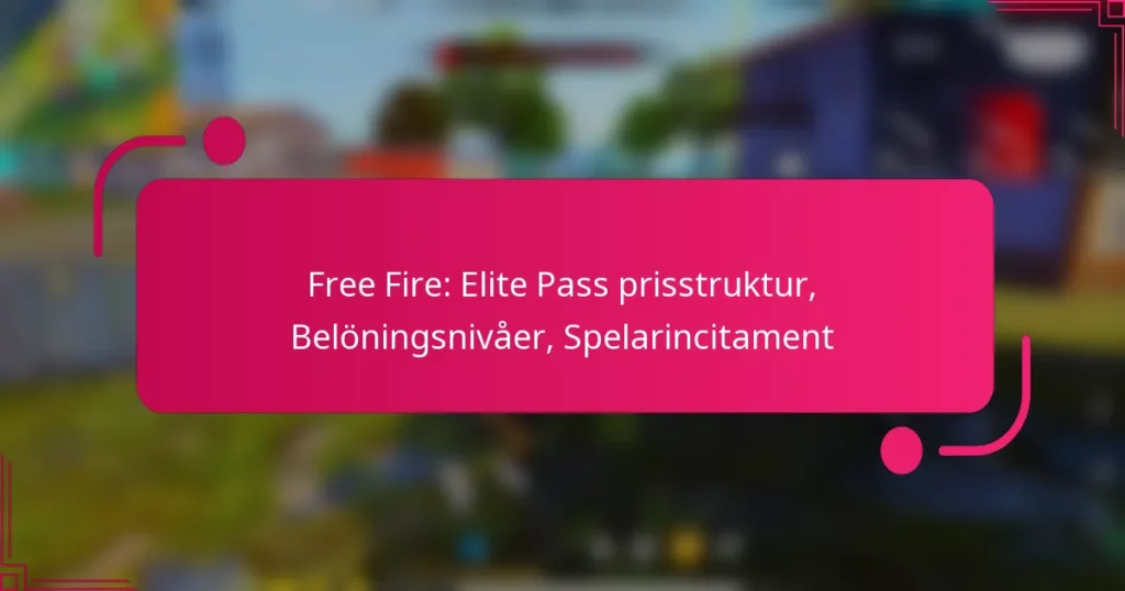 Free Fire: Elite Pass prisstruktur, Belöningsnivåer, Spelarincitament
