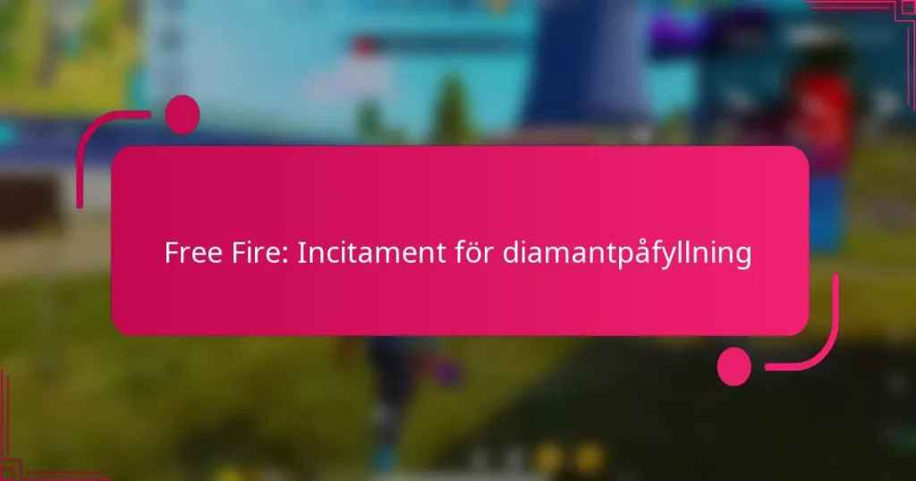 Free Fire: Incitament för diamantpåfyllning