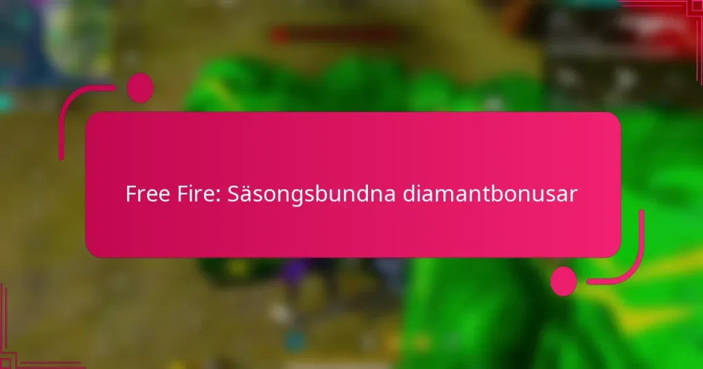 Free Fire: Säsongsbundna diamantbonusar